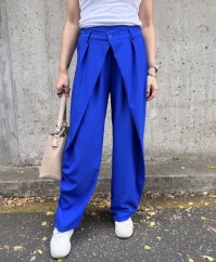 Královsky modré trendy kalhoty s překladem ELYSIA