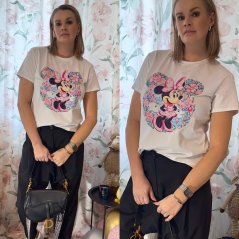 Bílé tričko MINNIE FLOWER
