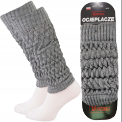 Světle šedé vlněné zateplené návleky INTENSO