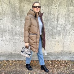 Zimní prošívaný kabát COFFEE STYLE