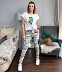 Světle šedé army džíny NIMET