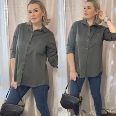 Khaki košile s kapsou CHOICES