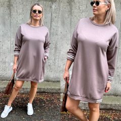 Mokka hnědé šaty z máslového materiálu MIA