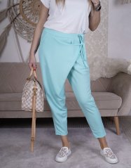 Mintové kalhoty s překladem z máslového materiálu PHENOMEN