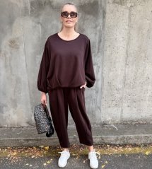 Čokoládově hnědá trendy souprava LUX SORAYA