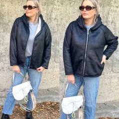 Černá beránková duběňáková bunda TEDDYLINE