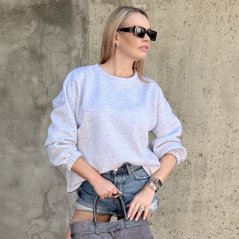 Světle šedá prémiová mikina s růžovým nápisem MOMMY