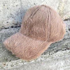 Béžová kožešinová kšiltovka LUX FUR