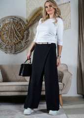 Černé kalhoty s překladem LUX WRAPY