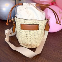 Světle béžová letní kabelka crossbody STORIES