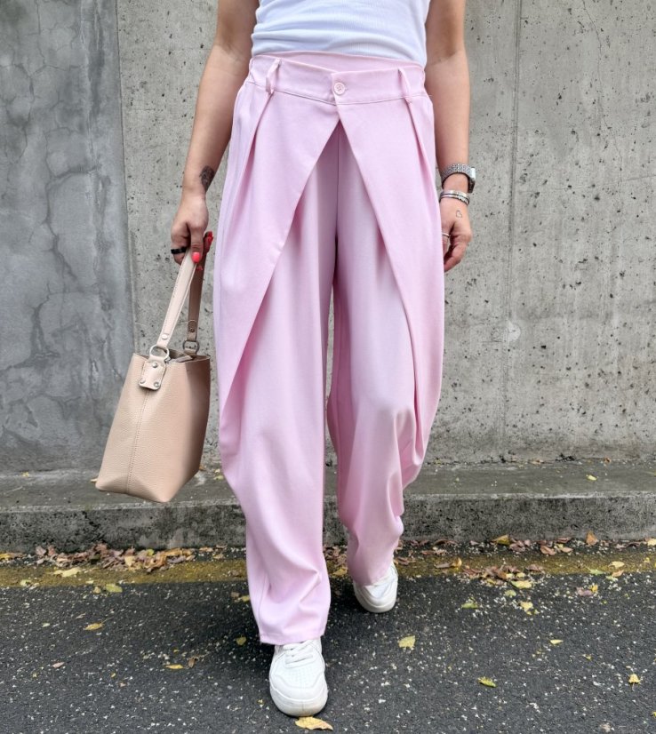 Světle růžové trendy kalhoty s překladem ELYSIA