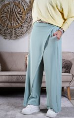 Mintové kalhoty s překladem LUX WRAPY