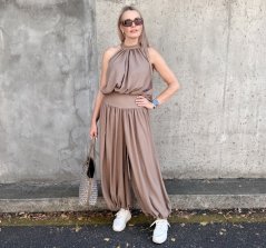 Mokka hnědá vzdušná trendy souprava NEFELI