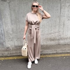Mokka hnědá elegantní trendy souprava SCULPT