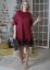 Burgundy červené šaty zdobené krajkou WAWE DRESS