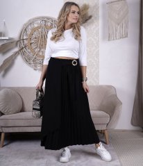 Černá dlouhá plisé sukně AURORA