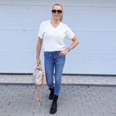 Bílý jemný svetřík LILLY