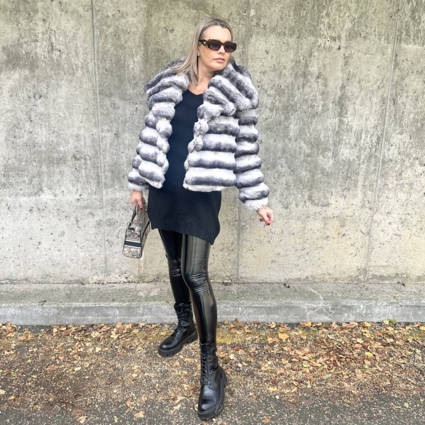 Luxusní kožíšek SILVER GLAM