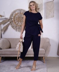Tmavě modrá trendy souprava ELEGANT CHIC