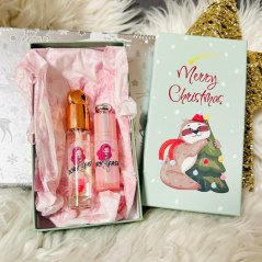 Dárková sada Pigmentový balzám na rty AIYISHA + Mandlový olejíček na rty se zlatem Qoiden