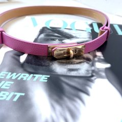 Světle růžový pásek z pravé kůže LOPEZ