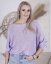 Světle fialkový svetřík netopýřího střihu s mašlí na zádech BELLA BOW