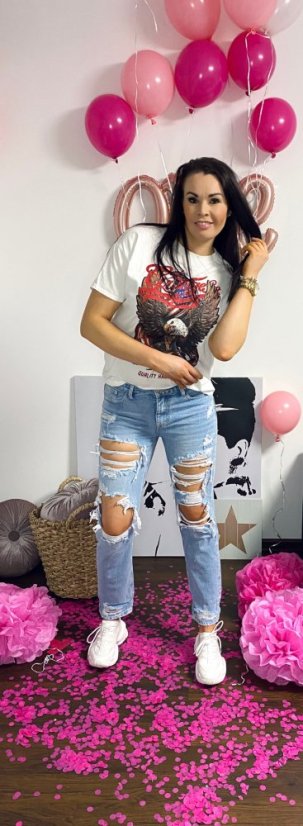 Modré boyfriend džíny REANA