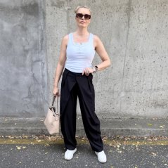 Černé trendy kalhoty s překladem ELYSIA
