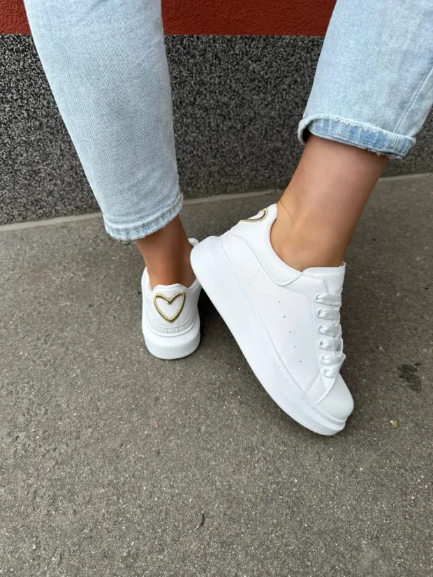 Bílé trendy tenisky LOVE - Velikost:                              36                               
