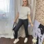 Černé elastické kalhoty koženého vzhledu PENELOP