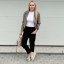 Černé elastické trendy kalhoty LUX ALORA