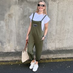 Khaki lacláče z máslového materiálu REFINING