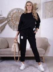 Černá fashion souprava z máslového materiálu PAMMY