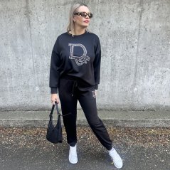 Černá souprava z máslového materiálu DORY