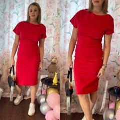 Červené basic midi šaty MIDNIGHT