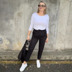 Černá souprava sako a kalhoty ELEGANT