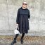 Černé dlouhé kombinované mikinové šaty FLY BELLISSIMA