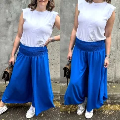 Královsky modrá kalhotová sukně SUPRENA