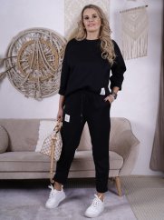 Černá fashion souprava z máslového materiálu PAMMY