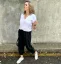 Černé trendy kalhoty KRISTIN