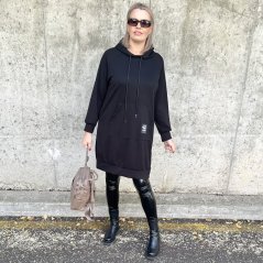 Černé mikinové šaty EASYDAY