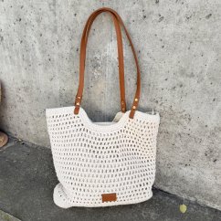 Krémová letní kabelka IBIZA CROCHET