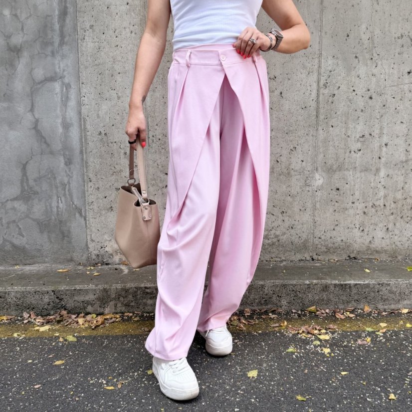 Světle růžové trendy kalhoty s překladem ELYSIA
