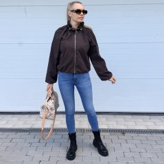 Čokoládově hnědá šusťáková bunda LUX AVENUE