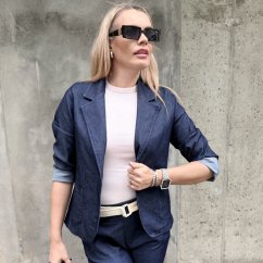 Tmavě modré džínové sako MONACO DENIM
