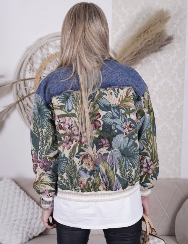 Modrá kombinovaná džínová bunda FOREST DENIM