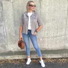 Mokka hnědá džínová oversize bunda DUNCANS