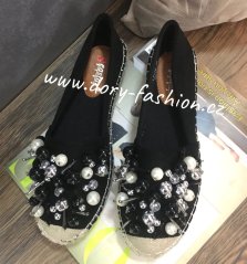Černé espadrilky CORAL
