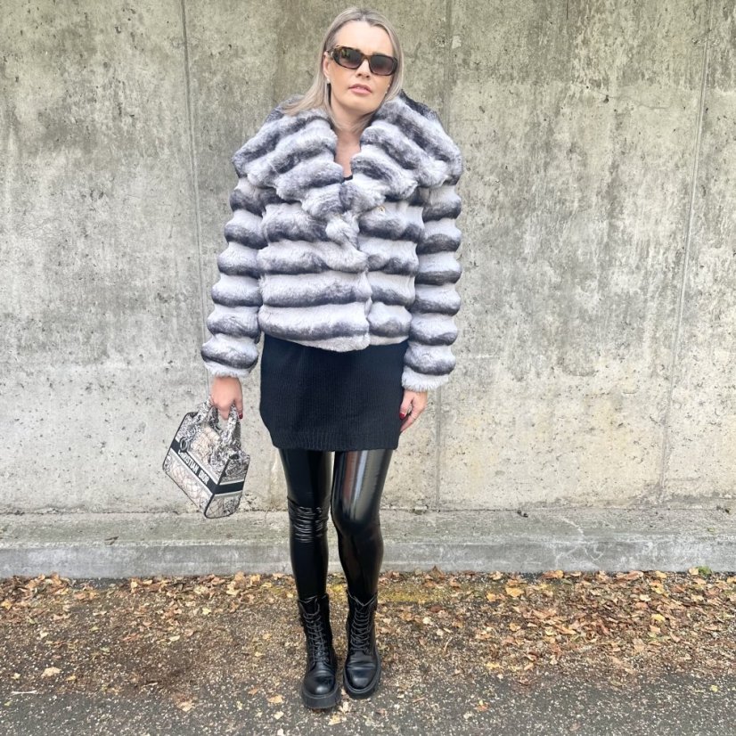 Luxusní kožíšek SILVER GLAM