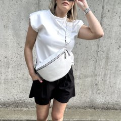 Bílá ledvinka - crossbody SIDEN